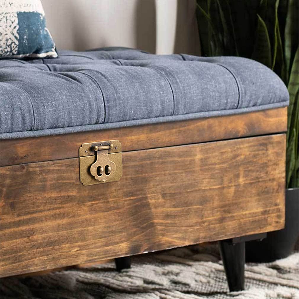 Tiazza Antique Brass Small Cabinet Box Latch Buckle Catch Clasp